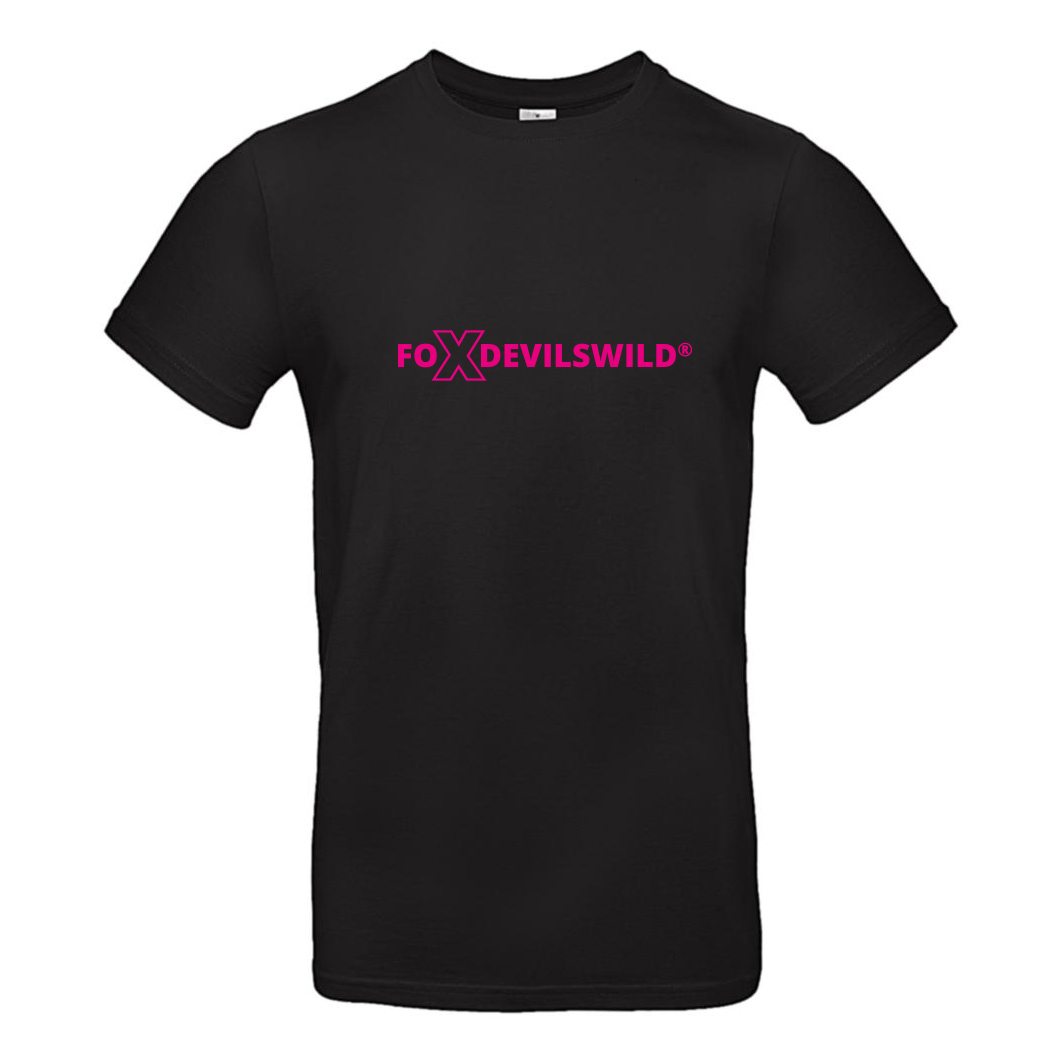 Foxdevilswild T-Shirt Herren - style eleven - Workwear / Freizeitshirt schwarz / magenta