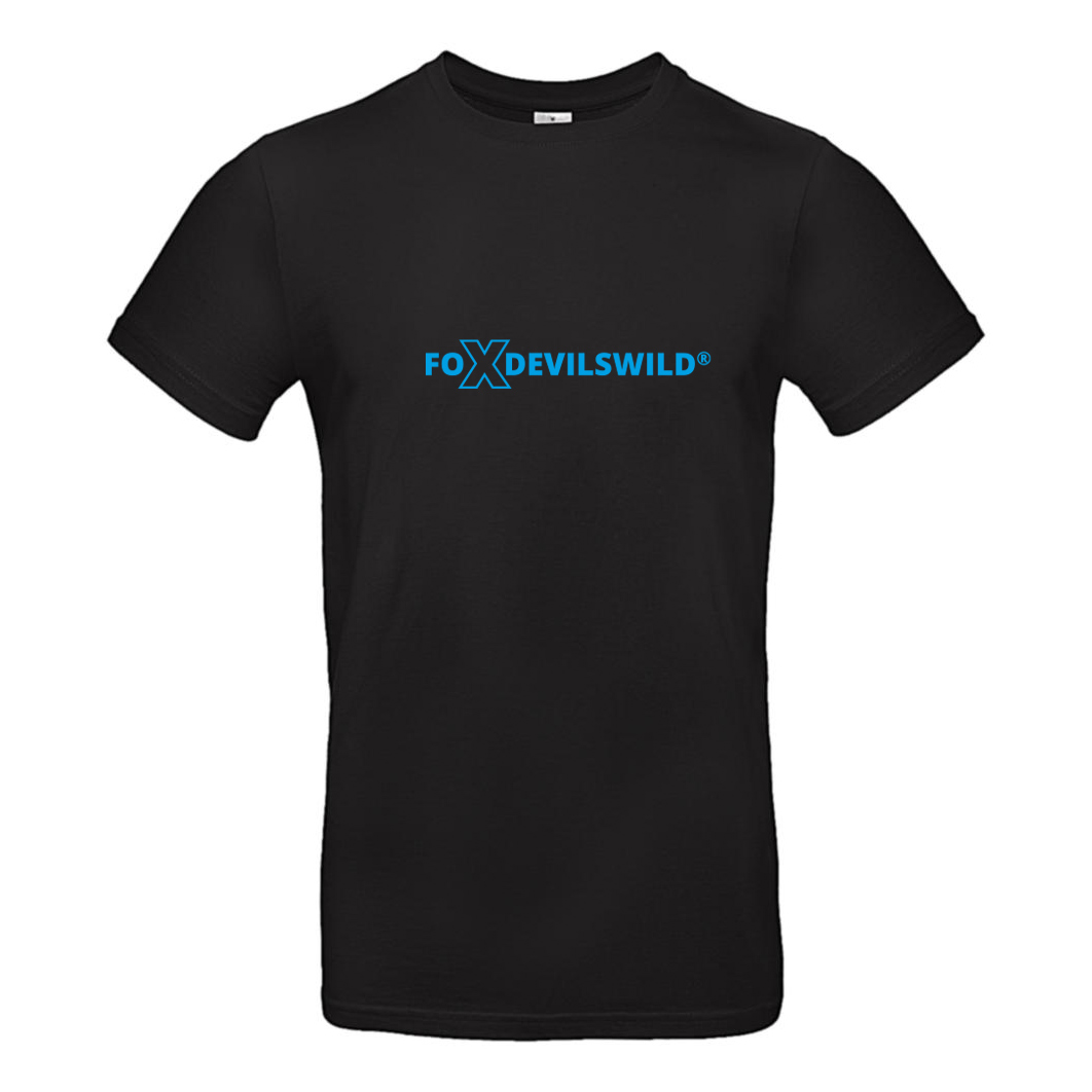 Foxdevilswild T-Shirt Herren - style eleven - Workwear / Freizeitshirt schwarz / cyan