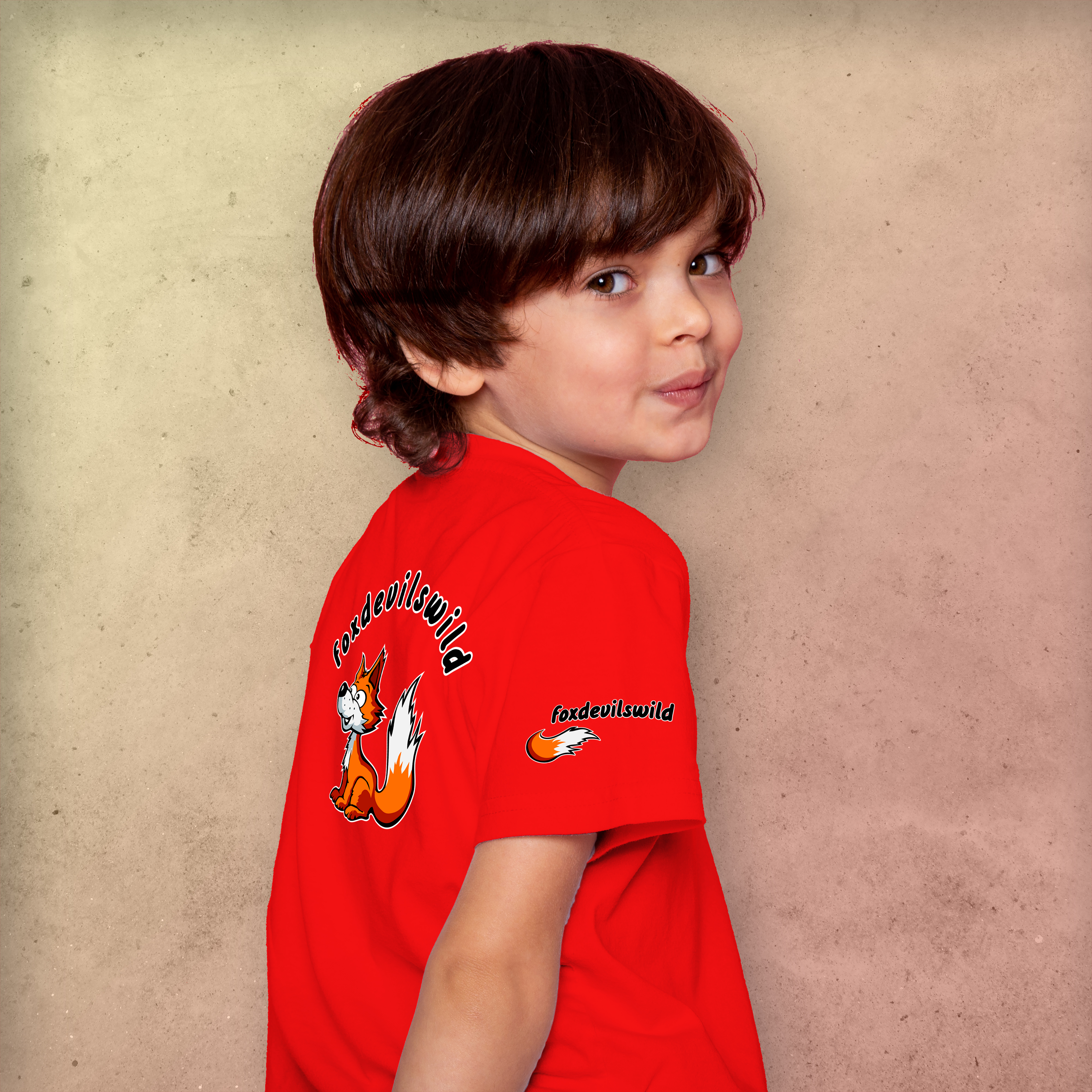 Foxdevilswild T-Shirt Kids - style one - rot