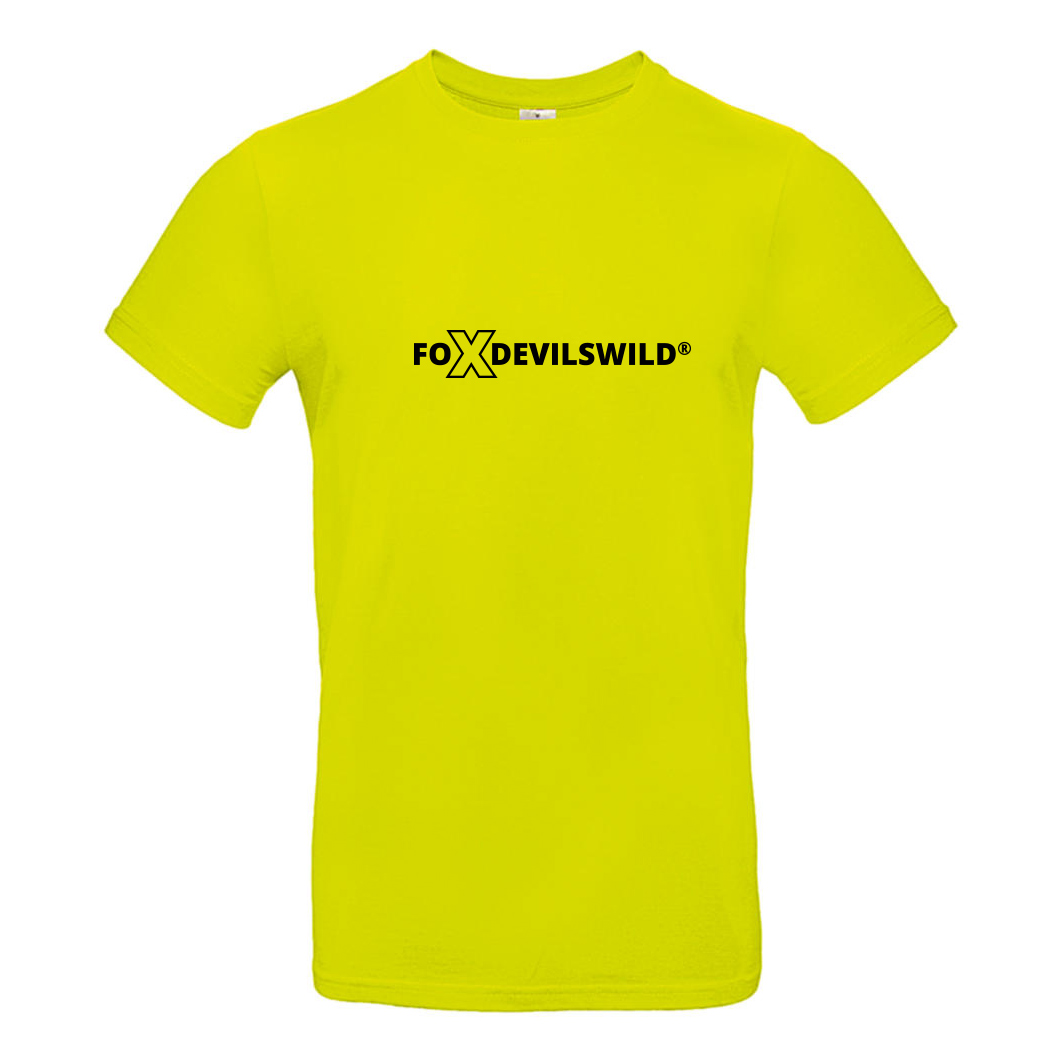 Foxdevilswild T-Shirt Herren - style eleven - Workwear / Freizeitshirt lime/ schwarz