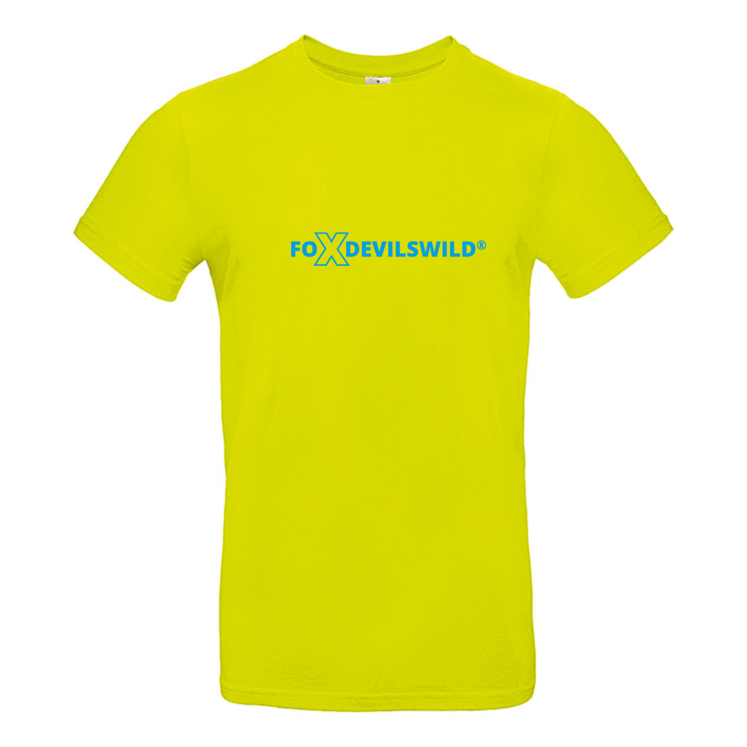 Foxdevilswild T-Shirt Herren - style eleven - Workwear / Freizeitshirt lime/ cyan