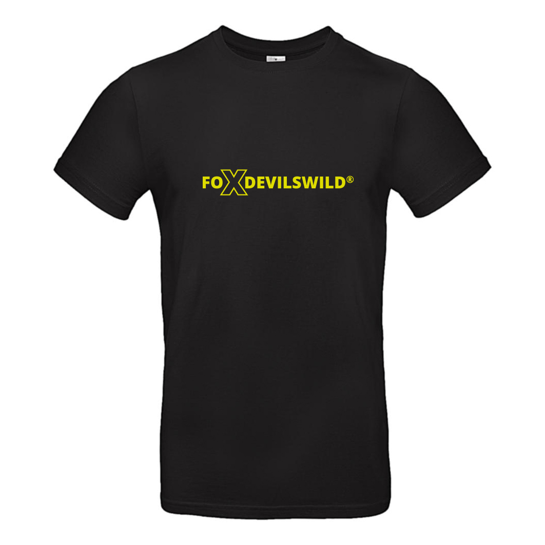 Foxdevilswild T-Shirt Herren - style eleven - Workwear / Freizeitshirt schwarz / lime