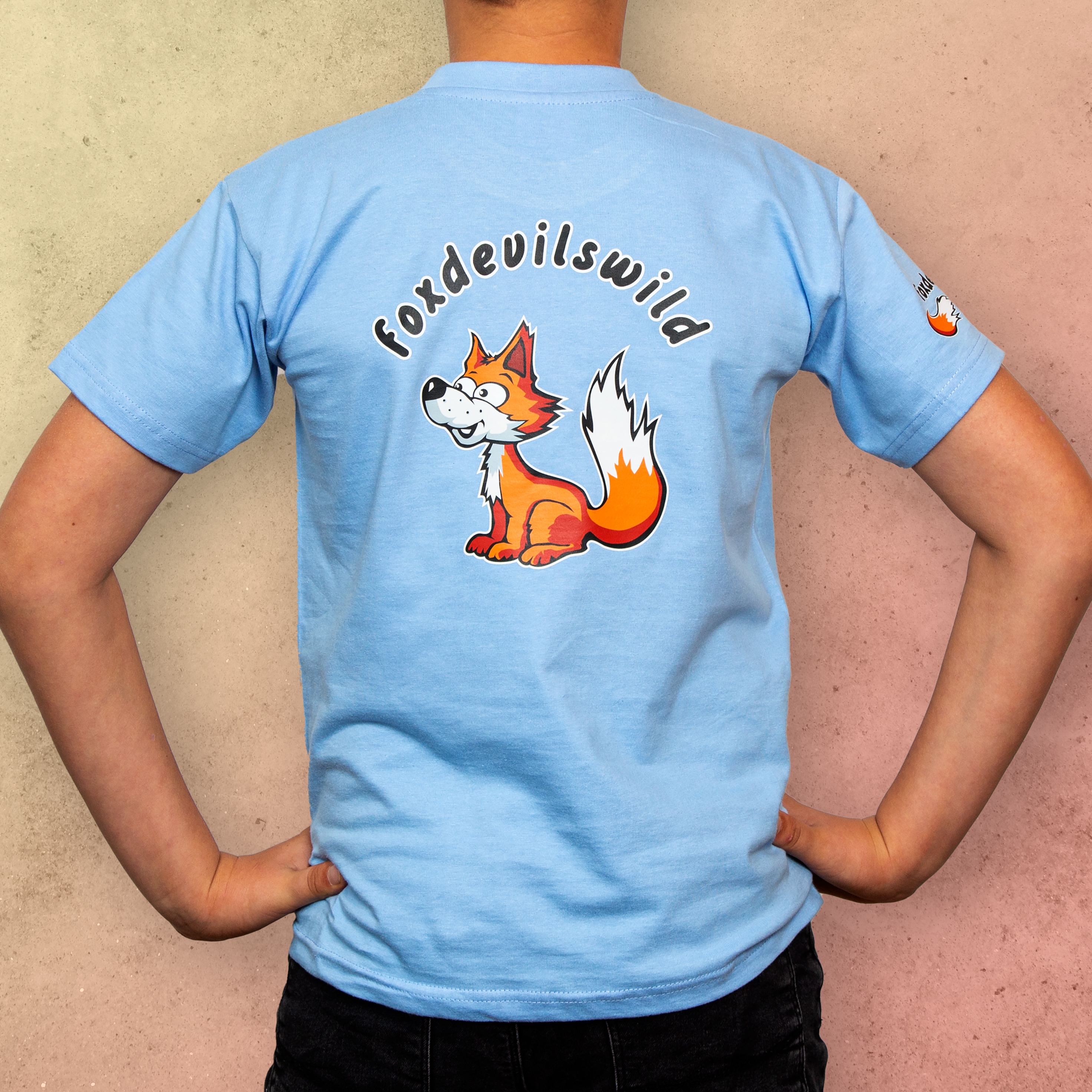 Foxdevilswild T-Shirt Kids - style one - himmelblau